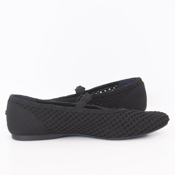 Birdies Black Mary Jane Flats -Hummingbird- Braided Mesh Shoes Size 10M - Picture 6 of 13